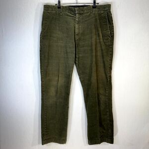 Victorinox Dark Green Corduroy Pants Mens Size 36 x 28‎